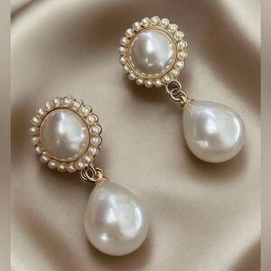 Pearl&Gold Drop Earrings